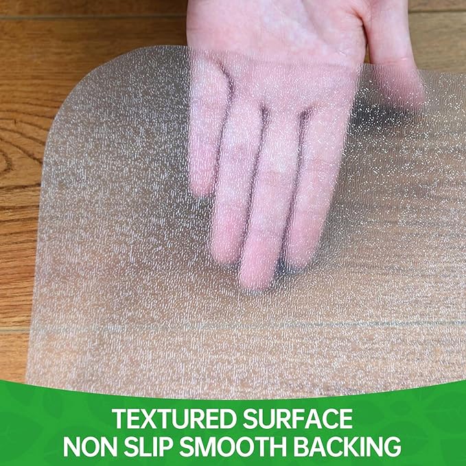 100pointONE Office Chair Mat for Hardwood Floor, 53" x 45" Clear Desk Chair Mat for Hard Floors, Easy Glide Computer Chair Floor Mat for Home Office Rolling Chairs