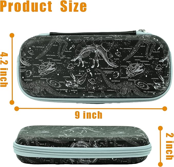 Dinosaur Pencil Box Zip Pencil Case for Boys Girls School Organizer Pencil Bag Large Capacity Pencil Pouch