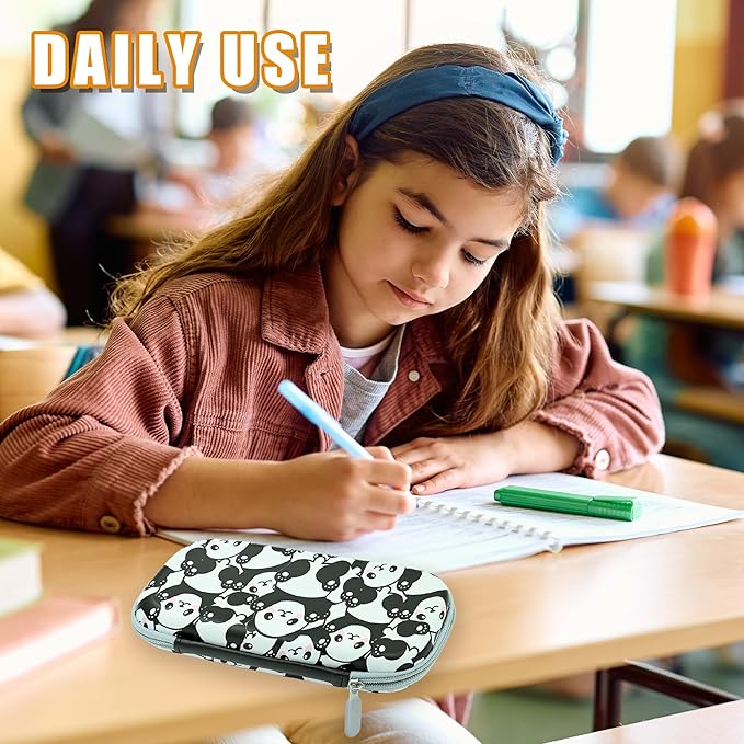 Panda Pencil Case Zip Pencil Box Multi Pouch Holder Desk Organizer For Boys Girls School Office