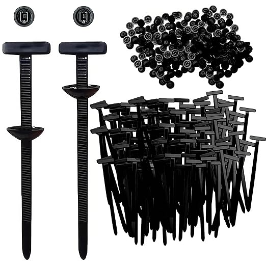 120PCS Nylon Universal Cable Tie Buckle, Heavy Duty Zip Ties for Car, Automotive Zipper Clips, Push Pin Clip Car Daily Repair, Snap-Fit Ziptie Bumper Retainer Fender Liner Door Panel Fastener