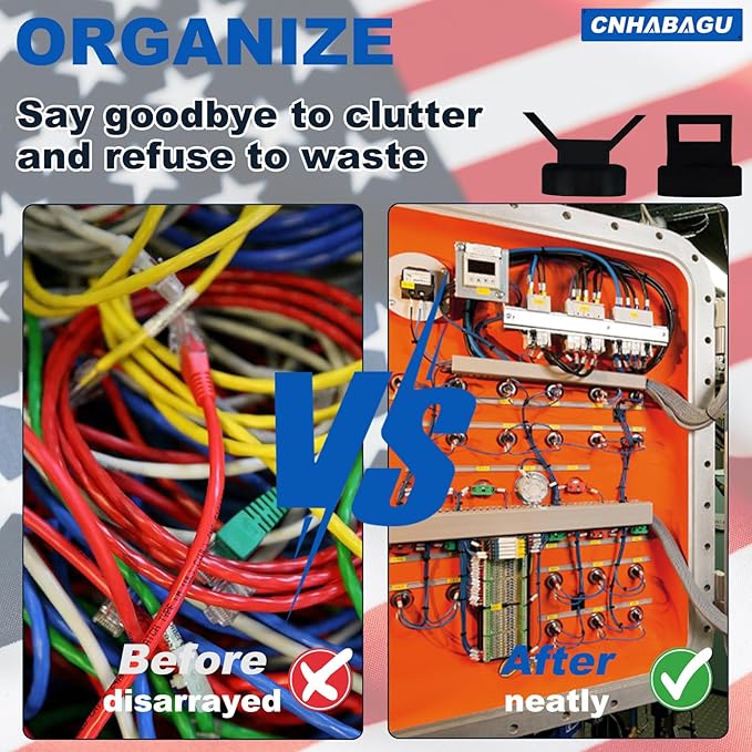 Magnet Zip Tie Mount Clips Magnetic Zip Ties Mount Holder 25LBS Strong Multipurpose Wire Cable Holder Mount Wire Clips Management for Home Office Marine Electrical Wiring (10 PCS)