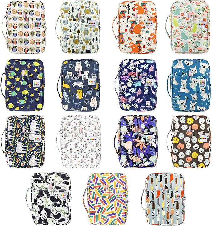 YOUSHARES Colored Pencil Case 220 Slots Pen Case Organizer With Handy Wrap & Zipper, Multilayer Holder for Prismacolor Colored Pencils & Gel Pen (Sports Cat)