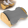 Bamboo Foot Rest for Under Desk at Work - 3-in-1 Reversible Rocking Under Desk Footrest with Foam Cushion and 6 Adjustable Heights, Ergonomic Foot Rest with Washable Cover for Home, Office and Gaming