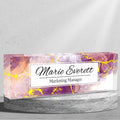 Personalized Name Plate for Desk Custom Acrylic Desk Name Plate Custom Employee Appreciation Gifts Office Gifts for Women, Men, Boss, Coworkers, Teacher, Nurse (Purple Marble)