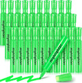 Qilery 30 Pack Highlighters Bulk, Tank Style Chisel Tip Highlighters Markers Pack Quick Drying for Adult Coloring, Home Office Supplies (Green)