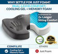 ComfiLife Premium Gel & Memory Foam Seat Cushion – Doctor Recommended Office Chair Cushion, Car Seat Cushion – Chair Cushions for Back & Sciatica Pain Relief – Seat Cushions for Office Desk (Charcoal)