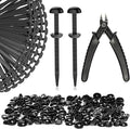 Haiou Zip Ties Kit with Flush Cutter, 100-Pack Heavy Duty Self-Locking Nylon Cable Ties for Car Repair, Automotive Trim Bumper Clip & Outdoor DIY Use