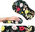 MEKASS Ergonomic Mouse Pad and Keyboard Wrist Rest Set, Super Soft Memory Foam Desk Wrist Support for Computer Keyboard, Non-Slip Arm Palm Rests Cushion for Typing Gaming Office (Jungle of Flowers)