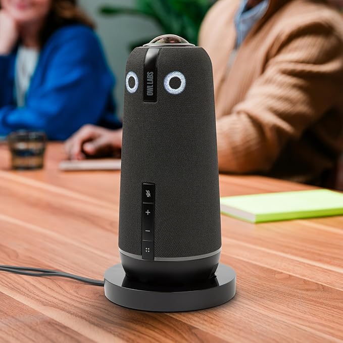 Owl Labs Meeting 4+ Premium Pack - 360 Degree, 4K Smart Video Conference Camera, Microphone, and Speaker (Includes Accessories and Warranty)