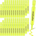 Qilery 72 Pack Highlighters Bulk, Tank Style Chisel Tip Highlighters Markers Pack Quick Drying for Adult Coloring, Home Office Supplies (Yellow)