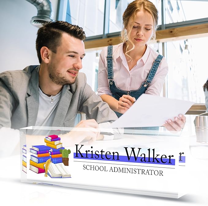 Name Plate for Desk-Personalized Name Plates for Desk-Name Plate Personalized for Office-Gifts for Teacher Boss Employee Appreciation Office Desk Decor (teacher6)
