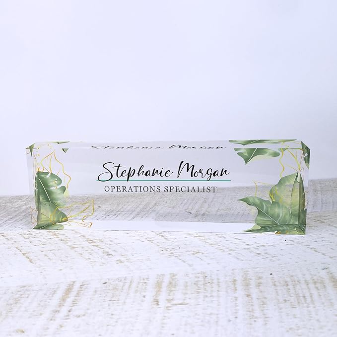Custom Name Plates for Desk, Ideal Office Decoration for Men and Women, Clear Acrylic Desk Name Plate | ARTBLOX