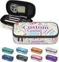 Custom Pencil Case with Name, Personalized Pen Bag Add Your Image Text, Large Storage Students Stationery Pen Box with Zipper Durable Pencil Box for Girls Boys Office School