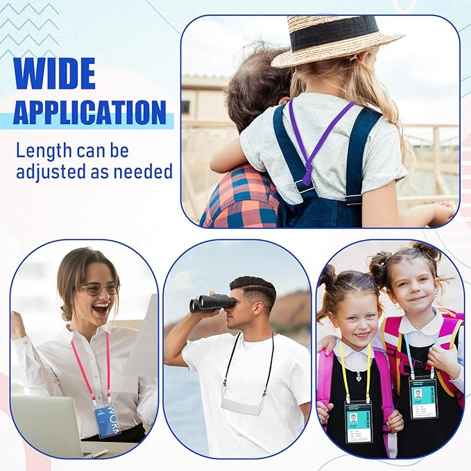 Patelai 100 Pack Double Clip Lanyards Bulk Face Mask Lanyard Twist Free 2 Hook Design Adjustable Badge Neck Strap for ID Name Badge Holder School Conference Office Class Essential (Mix Color)