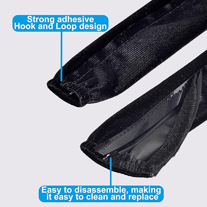 Chandelier Black Cord Cover 2 Pack Touch Fasteners 70.8inches,Brushed Polyester Fabric Chain Sleeve for Chandelier Chain Cover Decorative TV Wire Hider Easy Install Convenient for Wire Management