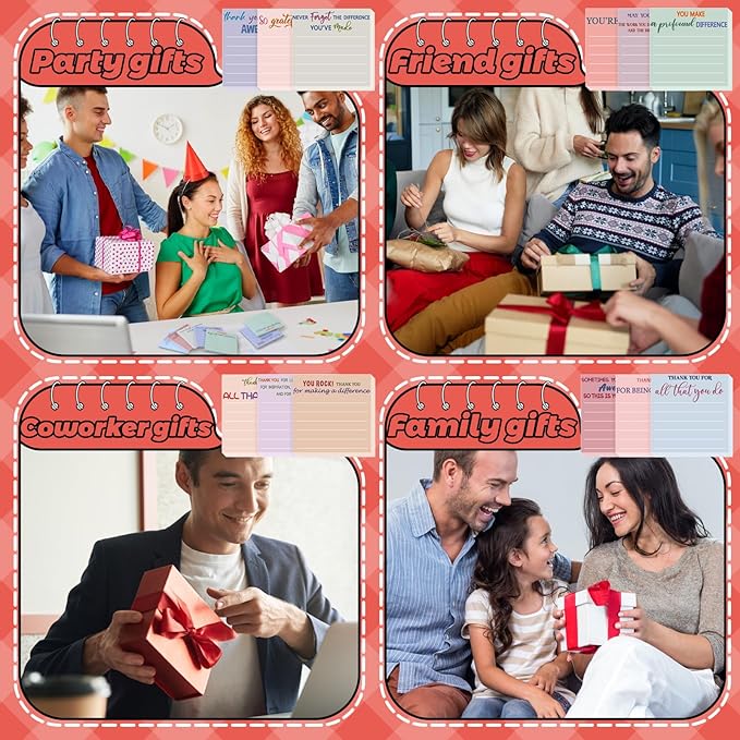 Yinder 24 Pcs Employee Appreciation Sticky Notes New Year Gift Bulk Motivation Sticky Note Pads Inspirational Gift for Teacher Nurse Staff Coworker Office Supply 3 x 3'' (Appreciation,Aesthetics)