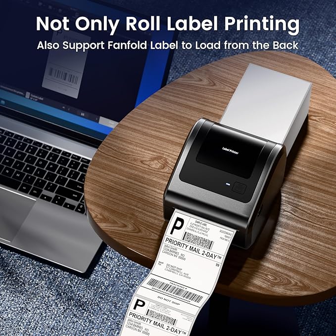 Bluetooth Shipping Label Printer 4x6, D450BT Thermal Label Printer for Shipping Packages, Thermal Printers for Small Business, Compatible with Android, iPhone, Windows, macOS, UPS, Tiktok