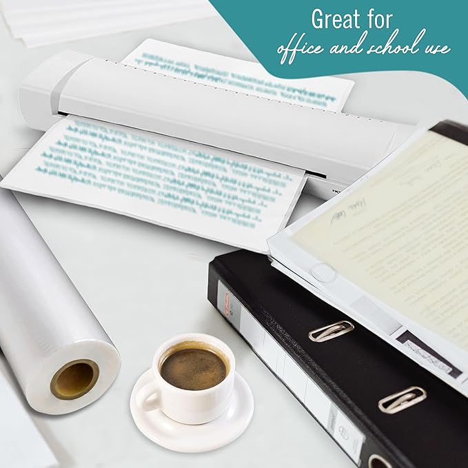 Laminating Film - 2 Pack Glossy Thermal Laminating Roll Easy-Load, 27x500 Inch Laminate Roll - 1" Core, 1.5 Mil