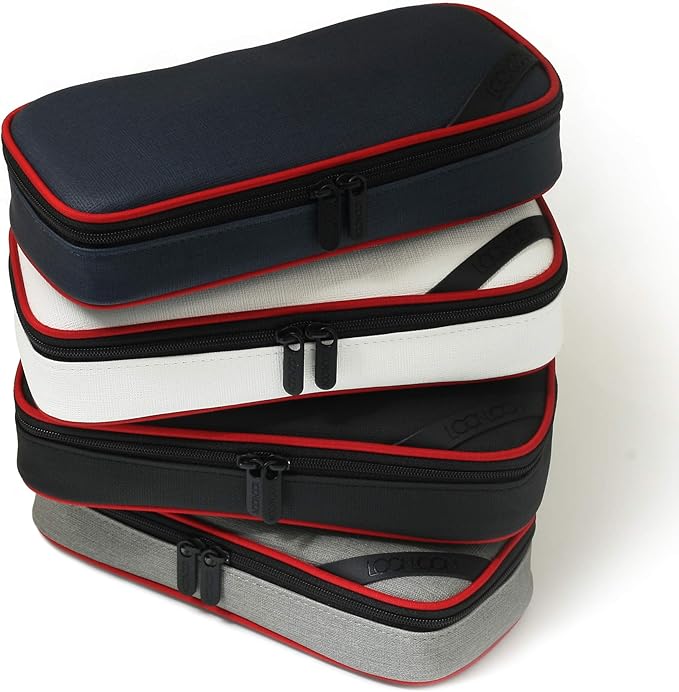 LOONLOON 660 Rainey Pencil Case (White) – Large Capacity Multi-Compartment Design with Divider Panel for School College and Office