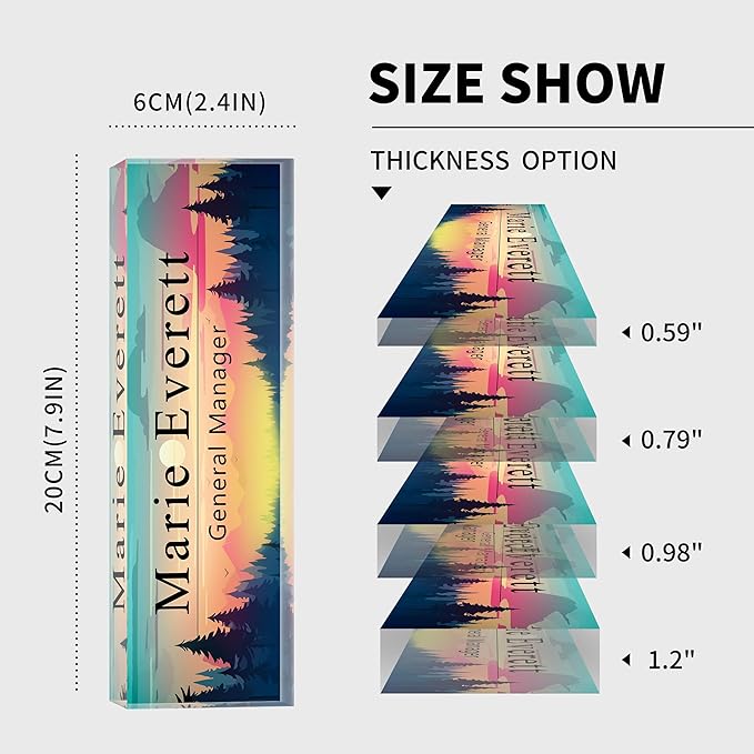 Custom Name Plate for Desk | Personalized Desk Name Plate | Personalized Boss Employee Appreciation Gifts | Acrylic Name Plate Office Desk Accessories