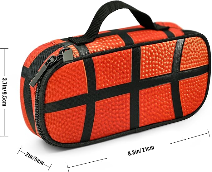 Basketball Pencil Case Pencil Pouch Large Capacity Pen Bag School Office Organizer Stationery Storage Box For Girls Boys Teen Kids