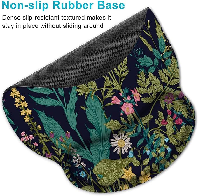 Lateefah Mouse Pad with Wrist Rest, 3-in-1 Gaming Mouse Pad, Keyboard Wrist Rest, Ergonomic Memory Foam Mousepad with Wrist Support for Computer Keyboard