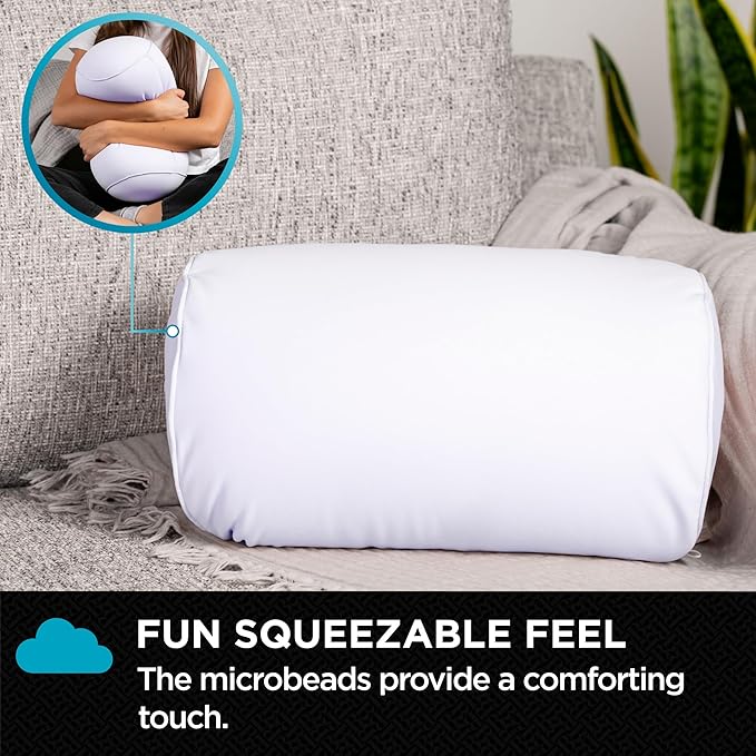 Brookstone Squishy FOM Cushion Pillow - The Original Stretchy, Comfy, Colorful Pillow for Neck, Lumbar Support, and Bed - for Sleeping, Car, Travel, Small, Lilac, 12 x 7 Inches