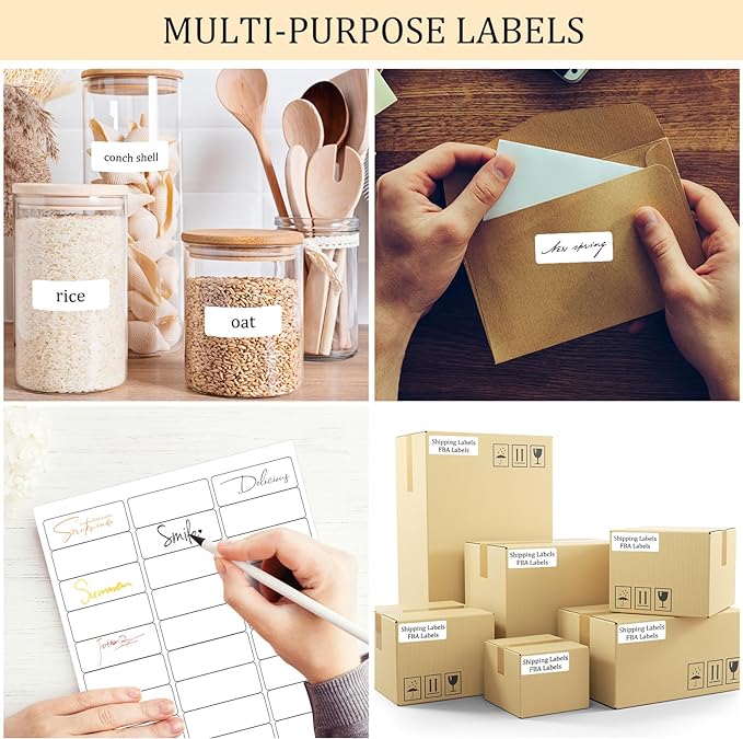 FungLam 1" x 2-5/8" Shipping Address Labels 900 Label Stickers Paper for Laser/Inkjet Printer 30 per Page Printable Mailing Labels (30 Sheets, 900 Labels)