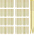 Zonon 160 Pieces Metal Slim Ballpoint Pens Bulk Retractable Metallic Black Ink 1 mm Medium Point Smooth Writing Pens for Wedding Business Office Supplies Students Teachers Men Women Present