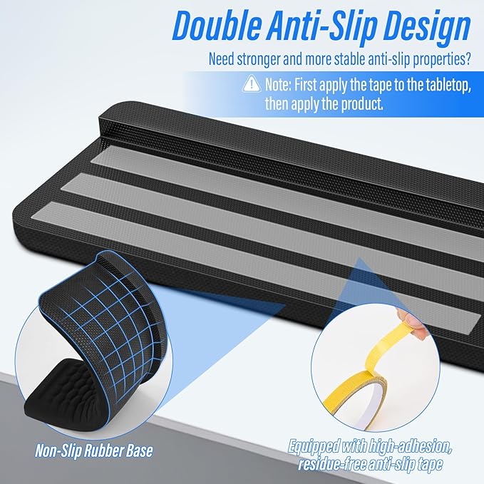 ELZO Desk Elbow Pads (2-Pack) L-Shaped Rest for Desk, Ergonomic Arm Rest Support, Memory Foam Desk Edge Cushion for Palm, Wrist & Forearm, Prevents Elbow & Wrist Strain