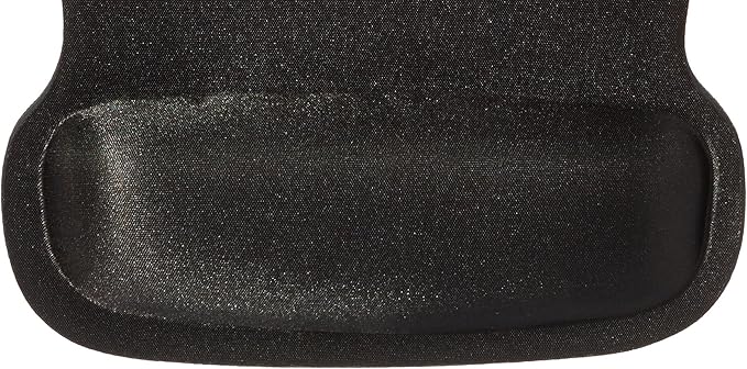 Amazon Basics Irregular Ergonomic Gel Computer Mouse Pad with Wrist Rest for Pain Relief, 10.1L x 8.1W inches, Black