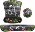 Keyboard and Mouse Wrist Rest Support Set With Coasters - You Got This Inspirational Quote Pad With Non-Slip PU Base for Home Office Working Studying Easy Typing & Pain Relief