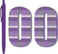 deegtran Pens Bulk, 100 Pack No Bleed Purple Barrel Click Pens, Wholesale Retractable Ballpoint Pens, Pens Medium Point, Smooth Ink Pens, 1.0MM Black Ink