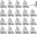 Ski Boot Push Pins - Silver Ski Boot Pins - for Cork Board, Maps, or Lapel Pin Use - Designed in USA - Set of 20