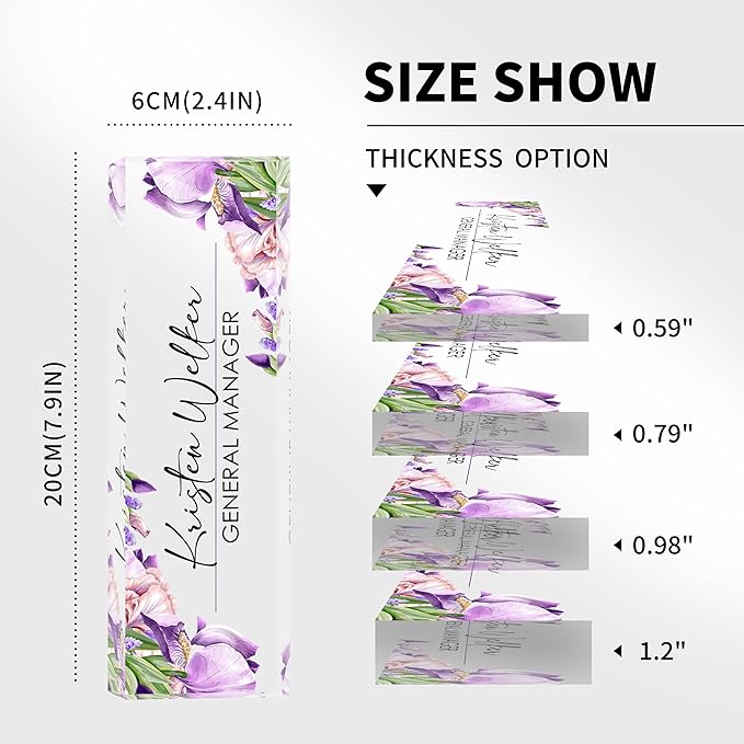 Personalized Lily Name Plates for Office - Gifts for Teacher, Boss, Employee Appreciation - Desk Decor