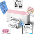 Phomemo Bluetooth Thermal Label Printer, 241BT 4X6 Wireless Shipping Label Printer for Small Business, Pink Labels Printers for Shipping Package, Compatible with iPhone, Android, Shopify, Amazon, USPS