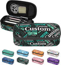 Custom Pencil Case with Name, Personalized Pen Bag Add Your Image Text, Large Storage Students Stationery Pen Box with Zipper Durable Pencil Box for Girls Boys Office School