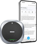 AISPEECH Bluetooth Conference Speakerphone M6 Conference Microphone with AI Noise Reduction AI Transcription Full-Duplex 360° Omnidirectional Voice Pickup USB Speaker for Teams Zoom Home Office, Black
