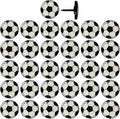 Soccer Ball Push Pins for Cork Boards and Maps, Designed in The USA, Golf Ball Pins, Set of 32