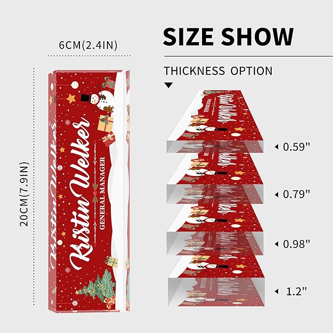 Custom Name Plate for Desk | Personalized Boss Employee Appreciation Christmas Gifts | Acrylic Name Plate Office Desk Accessories