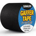 Gaffers Tape (4 Inch x 30 Yards) Easy to Rip, Residue-Free Professional Grade Floor Tape for Electrical Cords, Matte Finish Non Reflective, Weather Resistant (Black)