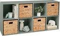 Best Choice Products Kids Bookcase 8-Cube Storage Organizer, 11in Shelf Opening, Bookshelf, Toy Storage, Customizable w/ 3 Removable Back Panels – Sage