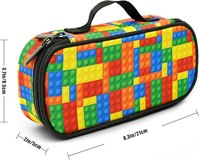 Brick Pencil Case Pencil Pouch Large Capacity Pen Bag School Office Organizer Stationery Storage Box For Girls Boys Teen Kids