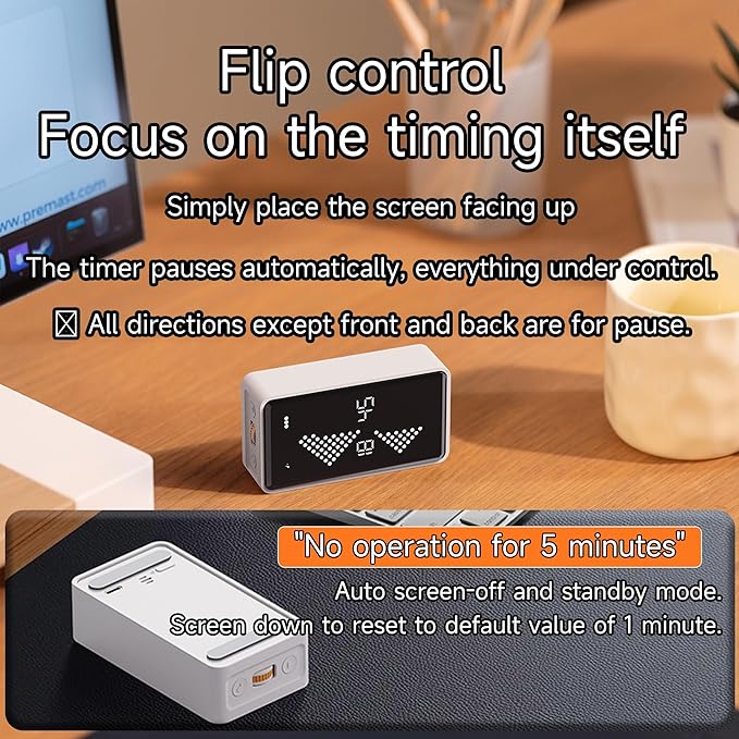 Sand Timer, Digital Hourglass Timer, Rechargeable Magnetic Visual Timer with Large LED Display, Adjustable Volume for Classroom, Cooking, Fitness, Baking, Kids Learning & Teaching (Black)