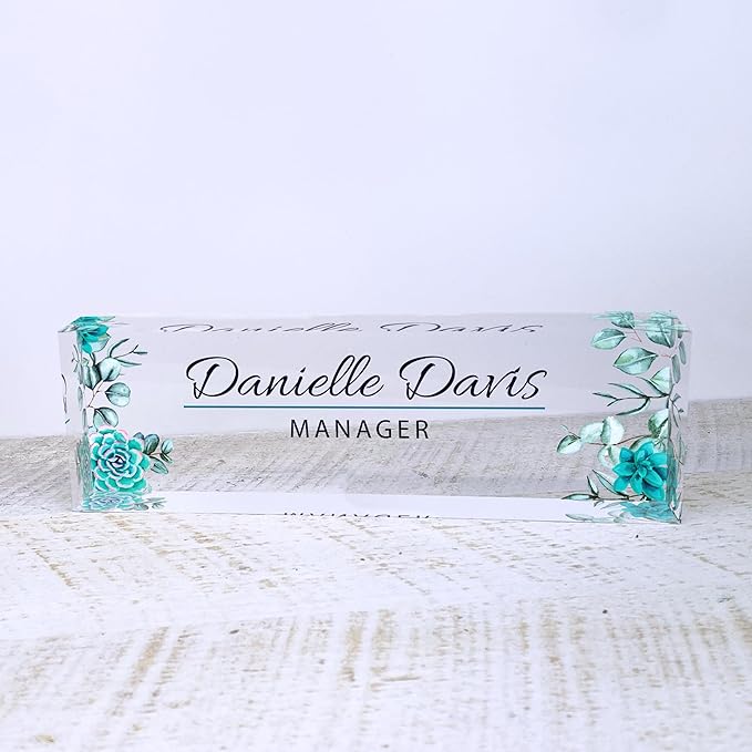 ARTBLOX | Custom Name Plate for Desk, Office Decor, Teacher Desk Name Plate, Teacher Gift, School Counselor Gift, Gift for Women, Teacher Appreciation