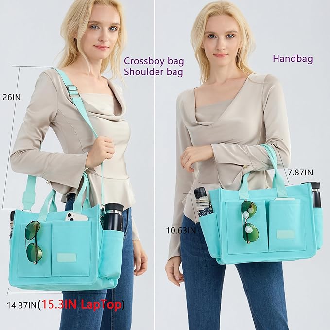Canvas Tote Bag for Women,Women's Bags Crossbody Bags Work Laptop Tote Bag Large Handbags Purse for Travel Nurse Teacher