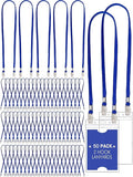Patelai 400 Pack Double Clip Lanyards Bulk Face Mask Lanyard Twist Free 2 Hook Design Adjustable Badge Neck Strap for ID Name Badge Holder School Conference Office Class Essential (Blue)