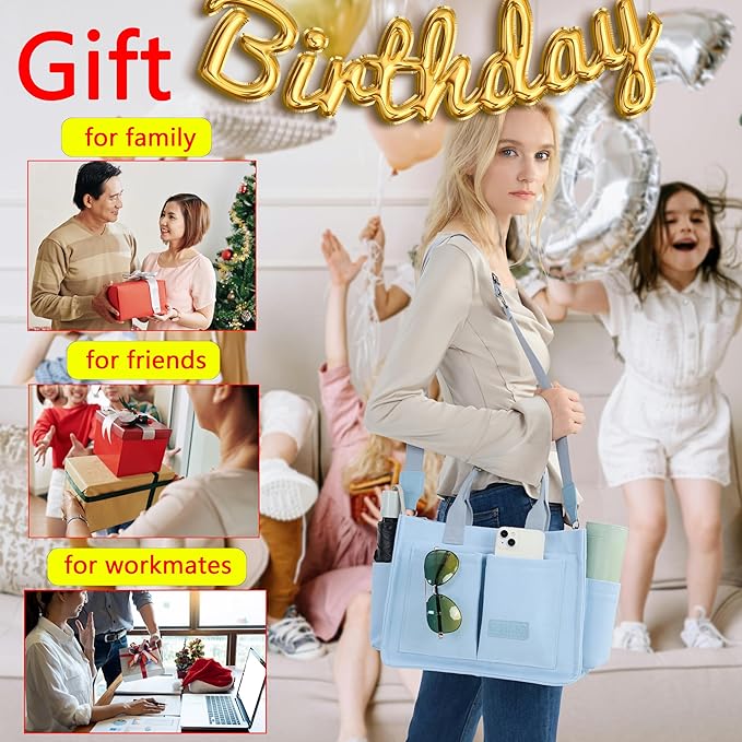 Canvas Tote Bag for Women,Women's Bags Crossbody Bags Work Laptop Tote Bag Large Handbags Purse for Travel Nurse Teacher