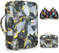 YOUSHARES 300 Slots Color Pencil Case - Pen Case Organizer with Handy Wrap & Zipper, Multilayer Holder for Prismacolor Colored Pencils & Gel Pen (Marble Gray)