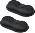 VANKEY 2 Pack Mouse Wrist Rest, Ergonomic Desk Wrist Pad for Mouse, Comfortable Computer Mouse Wrist Support with Memory Foam Fillings, Non-Slip Base (Black)